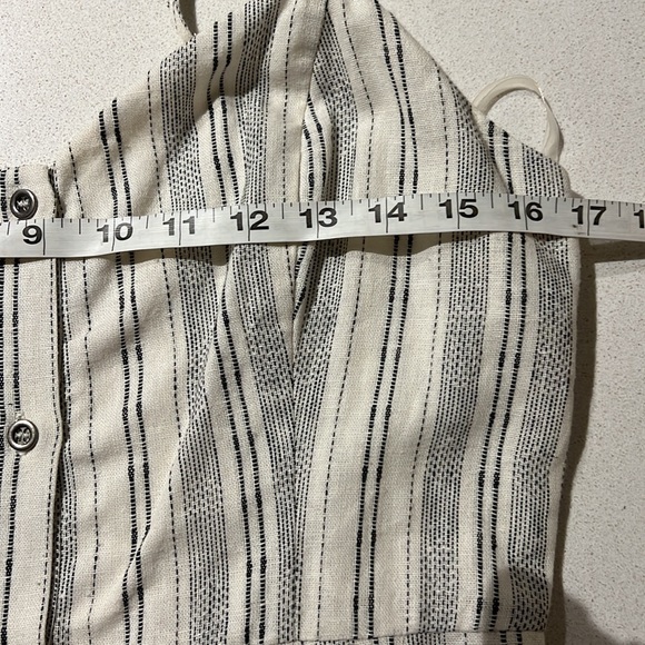 NWT Lee Tracy Boutique Button Up Linen Cotton Mini Dress R - Picture 10 of 14